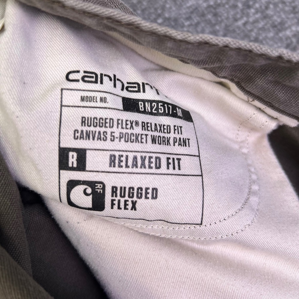 Carhartt Pants Mens 35x34 Brown Rugged Flex Relaxed Workwear Canvas Utility Work - Picture 4 of 16